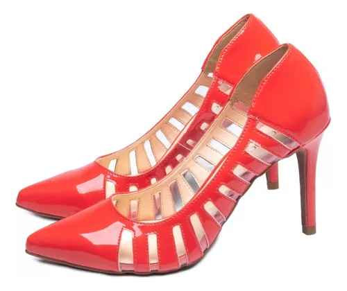 Scarpin vermelho sales mercado livre