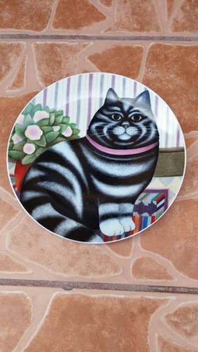 Plato Cat On Mat By Martin Leman Made In Japan For Dept 56!!