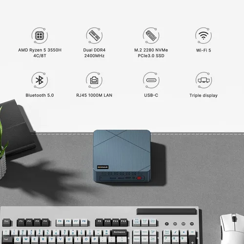 Mini Pc Bosgame E2 Ryzen 5 3550h 16 Gb De Ram 512 Gb Ssd Win