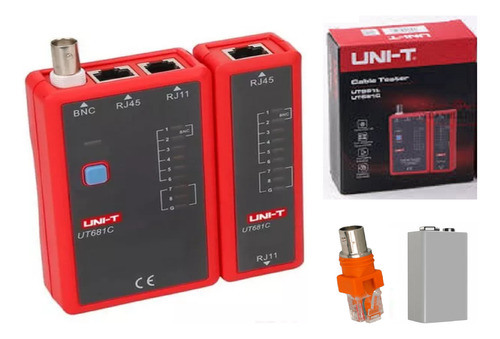 Tester Probador De Cables Uni-t® Ut681c® [rj45, Rj11]  C/9v