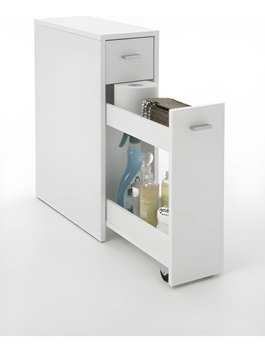 Mueble Organizador Pequeño De Cocina Con Ruedas De Melamina