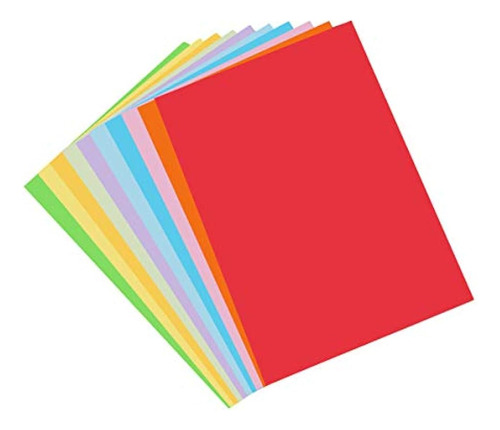 Papel De Color A4, 100 Piezas (10 Colores)