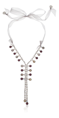 Ben-amun Jewelry Collar De Cinta En Forma De Y De Cristal S.