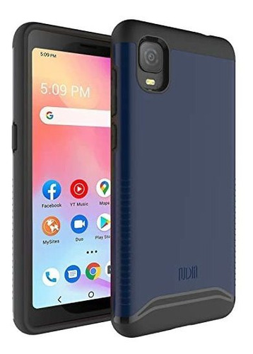 Funda Para Alcatel Tcl A3 Bumper Anti Golpes Azul Indigo