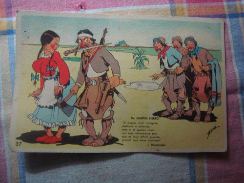 Antigua Postal Humoristica Firmada Benz Caricatura.