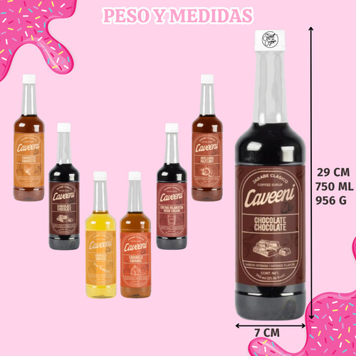 Jarabe Sabor Amaretto Caveeni Enco Para Café 750ml 3pz Sweet
