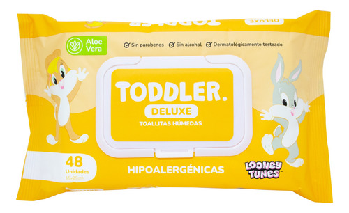 Toddler Deluxe Kit X3 Toallitas Húmedas Bebé Aloe Vera 48u