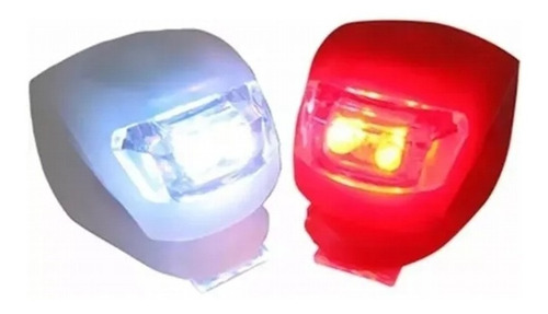 Imagen 3 de 10 de Luz Led Para Bicicleta Trasera Delantera Silicona Pack X 2