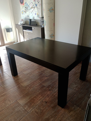 Mesa Negra 150cm X 100cm 76cm Alto Hermosa Patas Cuadradas Negro Negro (Usado)