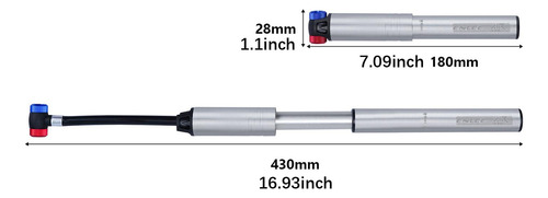 Bomba De Aire Manual Compacta Para Bicicleta, 160 Psi,