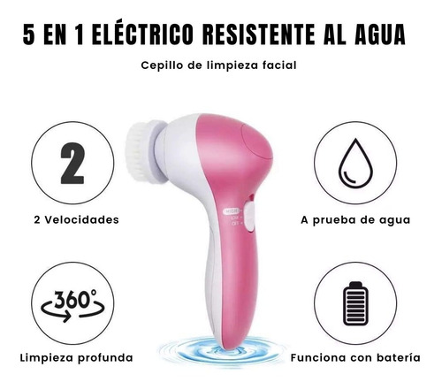 Imagen 3 de 4 de Spa Facial Mini Masajeador Eléctrico Para La Cara 5 En 1