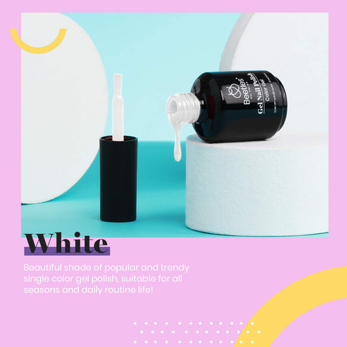 Esmalte Para Uñas De Gel Blanco Uñas Francesas 15ml 1pz Ge A-french White