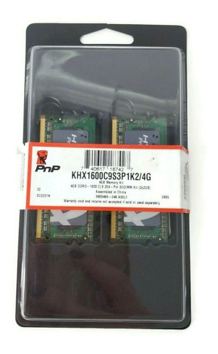 Memoria Ram Laptop Kingston Hyperx 2g 204-pin Ddr3  1600 Mhz