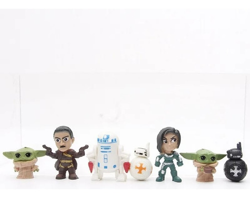 Pack 14 Miniaturas Star Wars Grogu Yoda Darth Vader bb8 4 cm