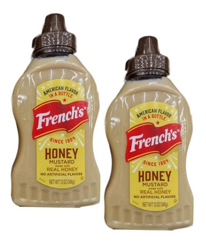 2x French's American Flavor Real Honey Mustard Mostaza Miel