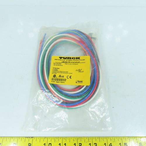 Turck Rkf 66-2m W/ln Cord Set Female 6-pin Type 1, 3 Ccv