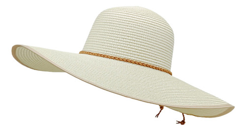 Sombrero De Playa For Mujer, De Ala Ancha Y Flexible, Para