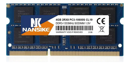 Memoria Ram Nansike 4gb Ddr3-1333 Sodimm Para Laptop Nueva