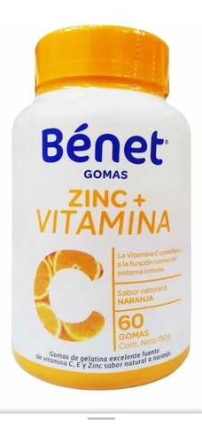 Vitamina C Y Zinc Benet Gomas - Uni - Unidad a $425