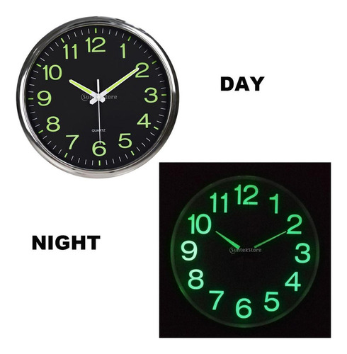 Ii Reloj De Pared Silencioso Grande De 12 Pulgadas Con