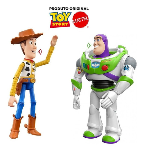 Imagem 1 de 9 de Boneco Articulado Falante Buzz Lightyear E Woody Toy Story
