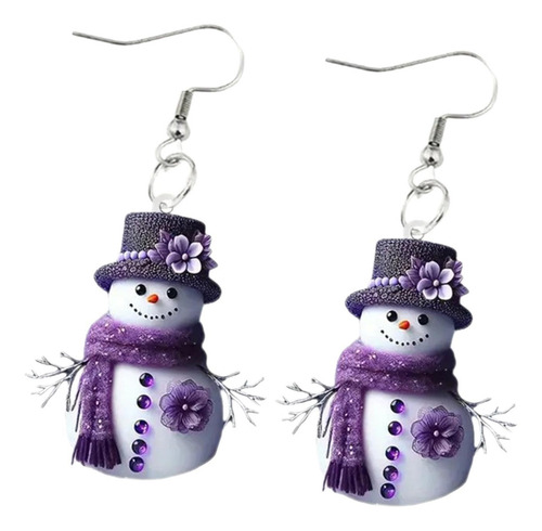 Pendientes De Muñeco De Nieve De Navidad Pendientes