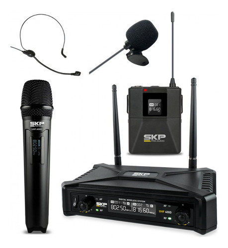 Sistema Inalámbrico Mano + Cintillo O Solapa Uhf 400d Skp