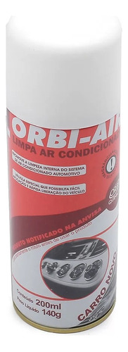 Limpa Ar Condicionado Spray 200ml Carro 5977 Orbi Cor Branco