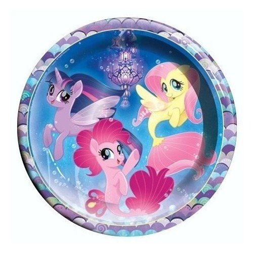 6pz Plato Platito Pastelero Little Pony 0lit0