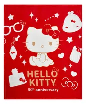 Comprar Cobertor Frazada Hello Kitty 50 Aniversario - Providencia Color Rojo Diseño de la tela Hello Kitty 50 Años