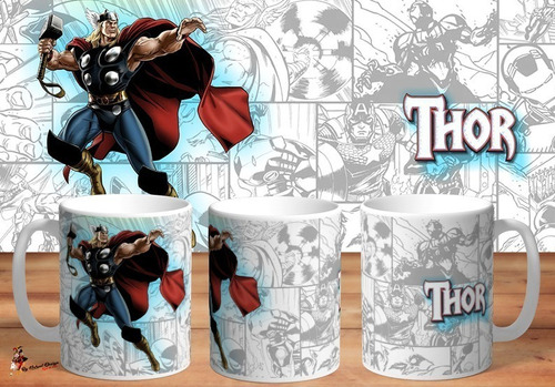 Taza - Tazón De Ceramica Marvel Comic Thor