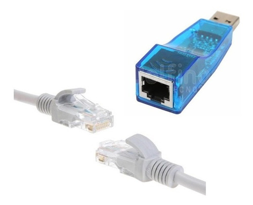 Combo Placa De Red Externa Usb Lan Rj45 + Cable De Red 3 Mt.