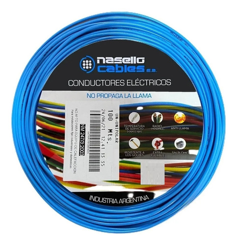 Cable Unipolar 6mm Rollo 100 Mts Electro Cable