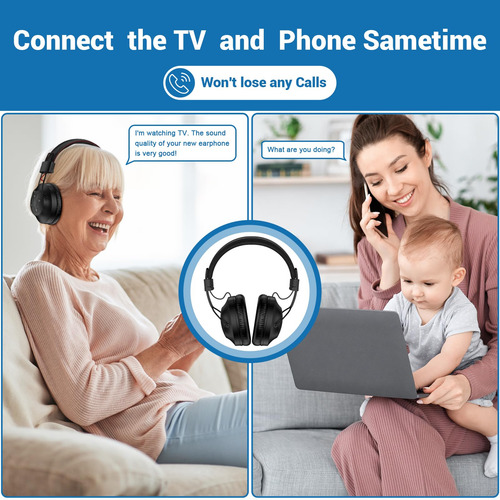 Auriculares Inalámbricos Rosida Dual Para Tv Con Transmisor