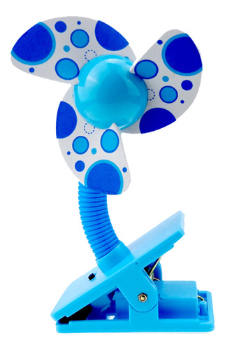 Mini Ventilador Usb Portátil Azul Safe Blades Para Cochecito