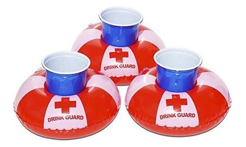 Gofloats Inflatable Drink Guard Drink Pack De 3 Botellas Flo