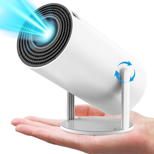 Proyector Portátil Wifi Bluetooth Hdmi Led Full Inteligente Blanco