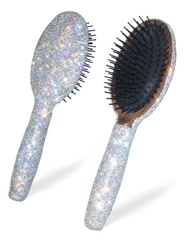 Cepillo De Pelo Con Diamantes De Imitación Para Eliminar Enr
