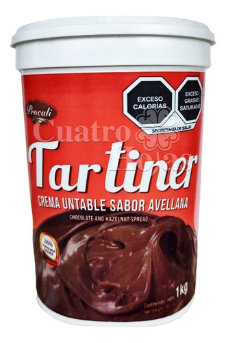 Crema De Avellana Horneable Y Untable Tartiner 1 Kg