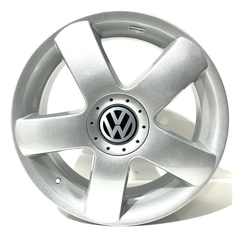 Rodas Vw Golf Polo Bora Aro 18 6 5x100 (jogo) + Bicos Cor Prata