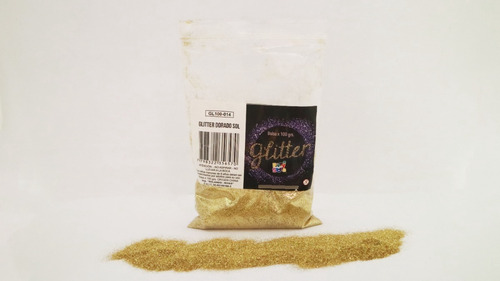 Glitter Gibre Givre Purpurina 100g Dorado Sol