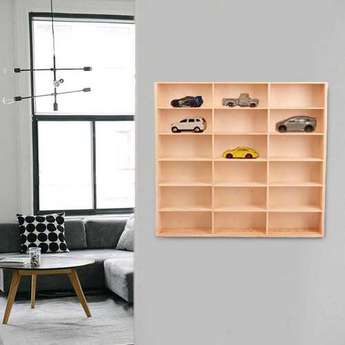Estante De Exhibición De Madera Estantes 18 Cuadrícula