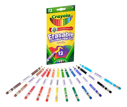Lápices Colores Borrables Crayola X12u Pack X2