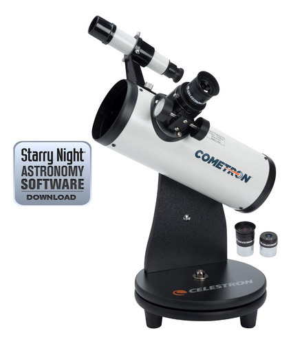 Celestron Firstscope 76mm Telescopio De Mesa + 2 Oculares Color Blanco