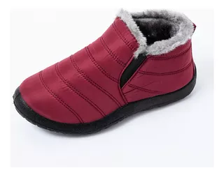 Botas De Nieve Abrigadas Con Suela Blanda Para Mujer