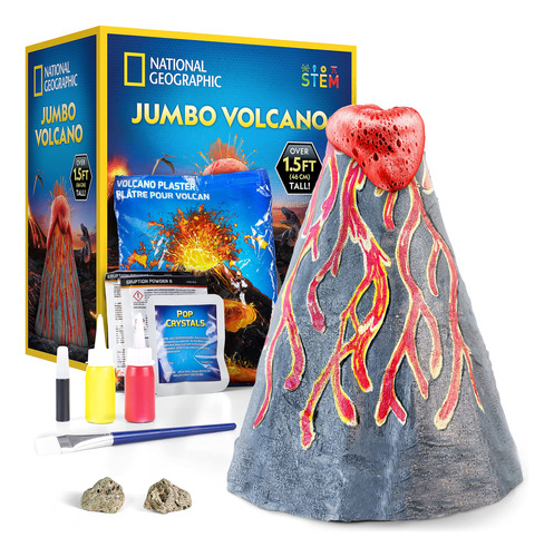 National Geographic Kit De Ciencia De Volcn Jumbo: Construye