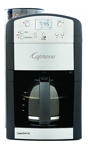 Cafetera Capresso CoffeeTEAM GS 464.05 automática negra y acero inoxidable de filtro 120V