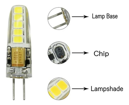 10 Uds 3w G4 Bombilla Led Lámpara Led Equivalente A