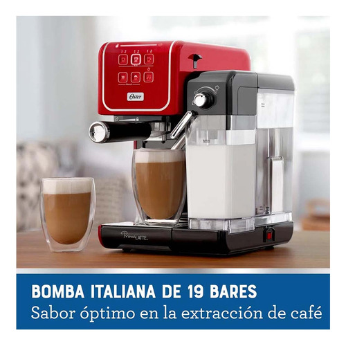 Cafetera Oster Primalatte Touch Bvstem6801r Rojo
