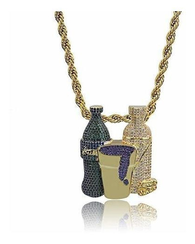 Cadena, Collar Para Hombr Moca Jewelry Hip Hop Iced Out Blin